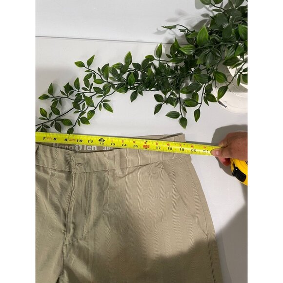 Hang Ten Mens Beige Plaid Shorts With Pocket Detail Size 38 - Picture 11 of 14